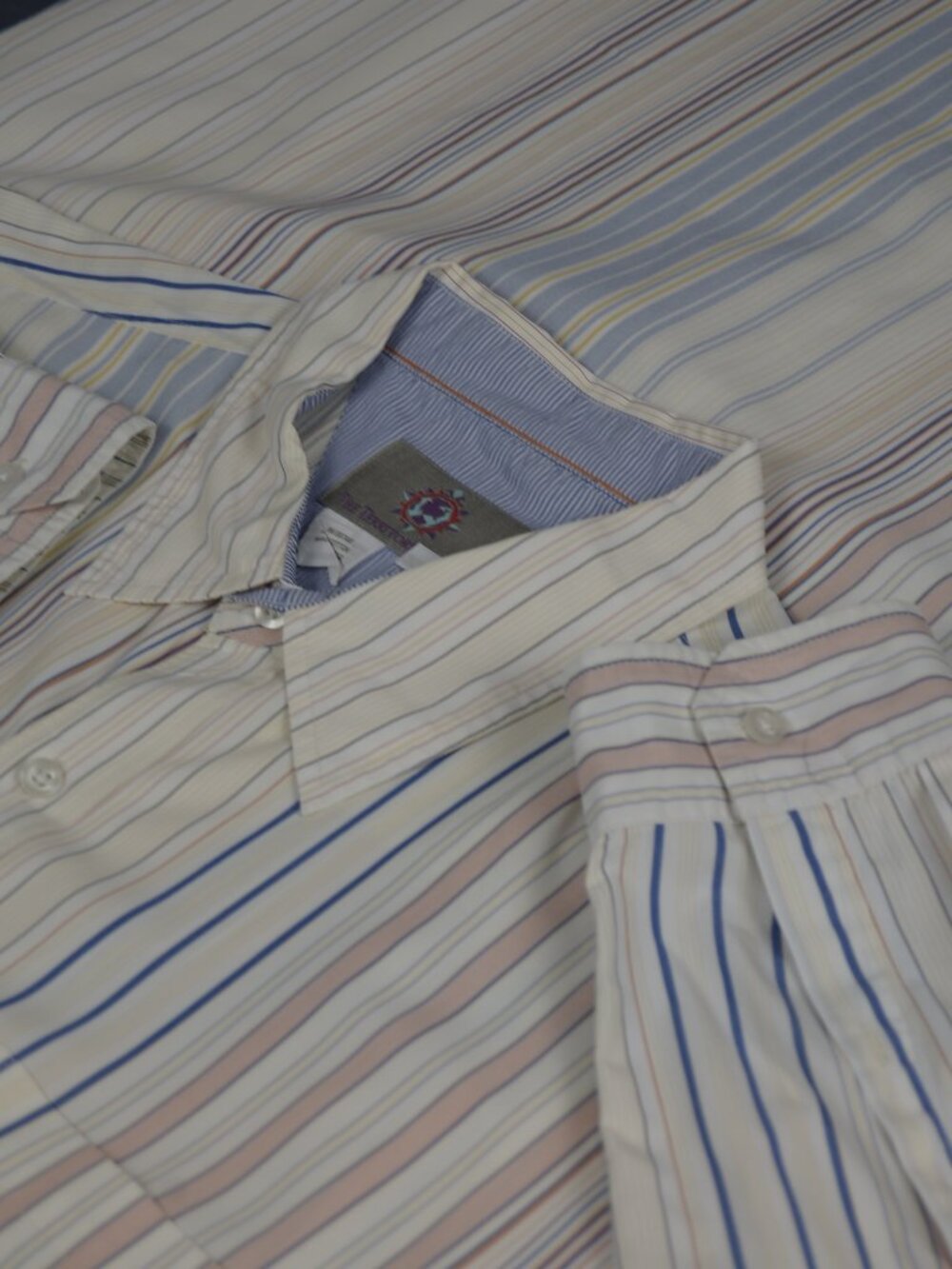 The Territory Ahead 100% Cotton Button Up LS -- Multi Stripe -- XLT